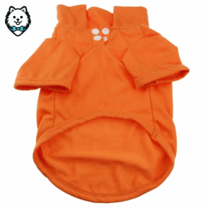 polo d'été orange respirant pour chien spitz