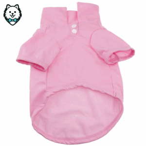 polo d'été rose respirant pour chien spitz