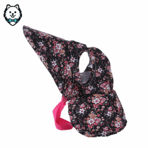 Chapeau pour chien spitz avec motifs floraux