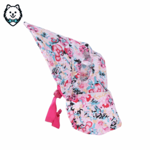 Chapeau pour chien spitz avec motifs floraux