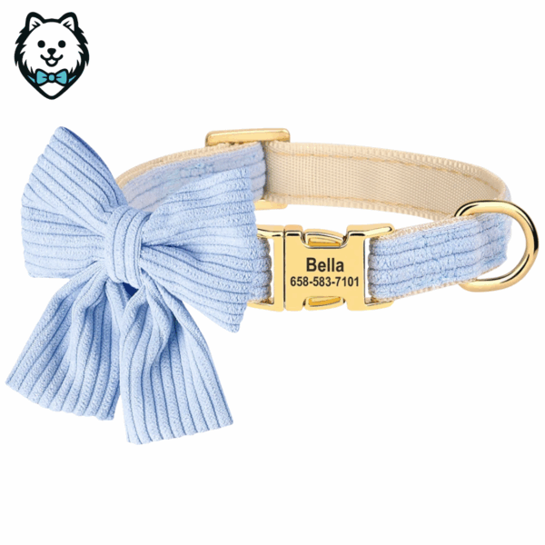 Collier personnalisé pour chien avec grand nœud papillon