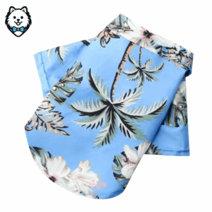 chemise d'été pour chien spitz style hawaïen