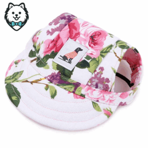casquette pour chien spitz avec sangle de cou
