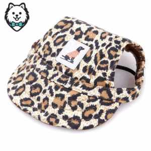 casquette pour chien spitz avec sangle de cou