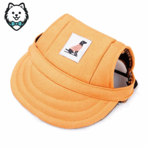 casquette pour chien spitz avec sangle de cou
