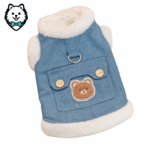 Manteau d'hiver chaud et rembourré pour chien Spitz