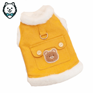 Manteau d'hiver chaud et rembourré pour chien Spitz