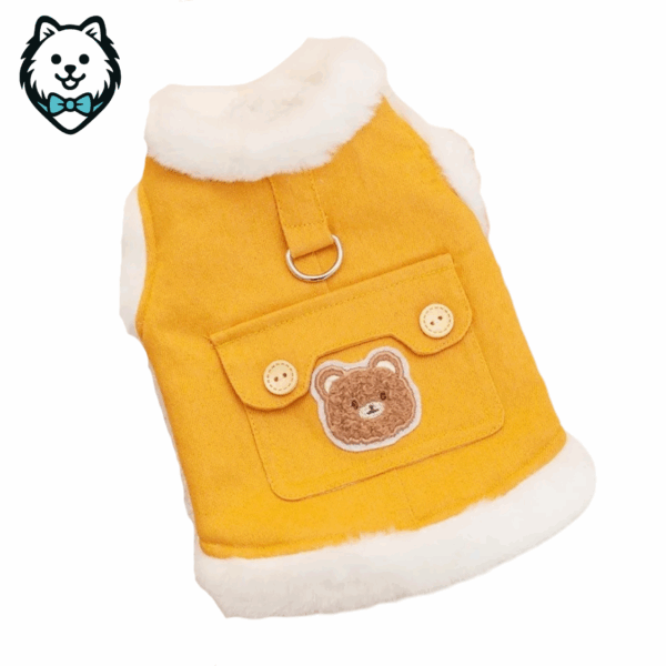 Manteau d'hiver chaud et rembourré pour chien Spitz